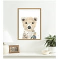 thumbnail image 1 of Kate and Laurel Framed Canvas Wall Art Print Polar Bear by Madeline Jeppesen, 18 x 24 Sylvie Natural Frame, Whimsical, Animal Art for Wall Decor, 1 of 8