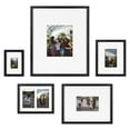 thumbnail image 1 of Kate and Laurel Gallery Transitional Frame Set, Set of 5, Black, Sophisticated Picture Frame Collage With Multiple Sizes Included, 1 of 7