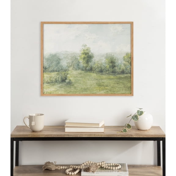 Kate and Laurel George Inness Landscape Framed Wall Art, 20x16 Natural, Soft Nature Tree Landscape Art for Wall