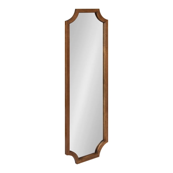 Kate and Laurel Hogan Farmhouse Wall Mirror, 16 x 48, Rustic Brown, Large Decorative Traditional Wall Decor
