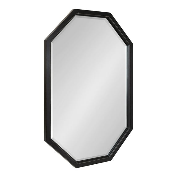 Kate and Laurel Hogan Framed Octagon Wall Mirror, Black 24x36