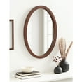 thumbnail image 1 of Kate and Laurel Hogan Mid-Century Oval Framed Wall Mirror, 18 x 24, Dark Walnut, Decorative Modern Wood Mirror with Soft Curvature and Oval Shape, 1 of 9