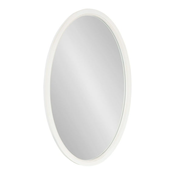 Kate and Laurel Hogan Oval Framed Wall Mirror, White 24x36