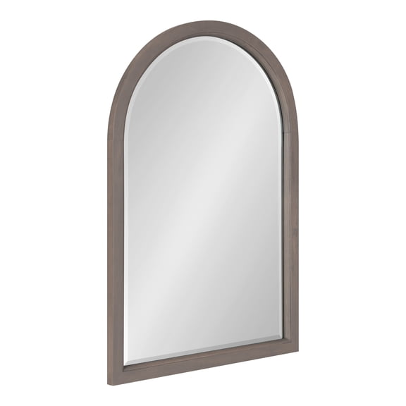 Kate and Laurel Hogan Wood Framed Arch Mirror, Gray 20x30
