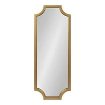 Kate and Laurel Hogan Wood Framed Full-length Wall Mirror with Scallop Corners, 18x48 Inches, Gold