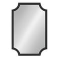 thumbnail image 1 of Kate and Laurel Hogan Wood Framed Mirror with Scallop Corners, 24 x 36 Inches, Black, 1 of 7