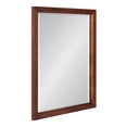 thumbnail image 1 of Kate and Laurel Hogan Wood Framed Wall Mirror, Walnut Brown 18x24, 1 of 9