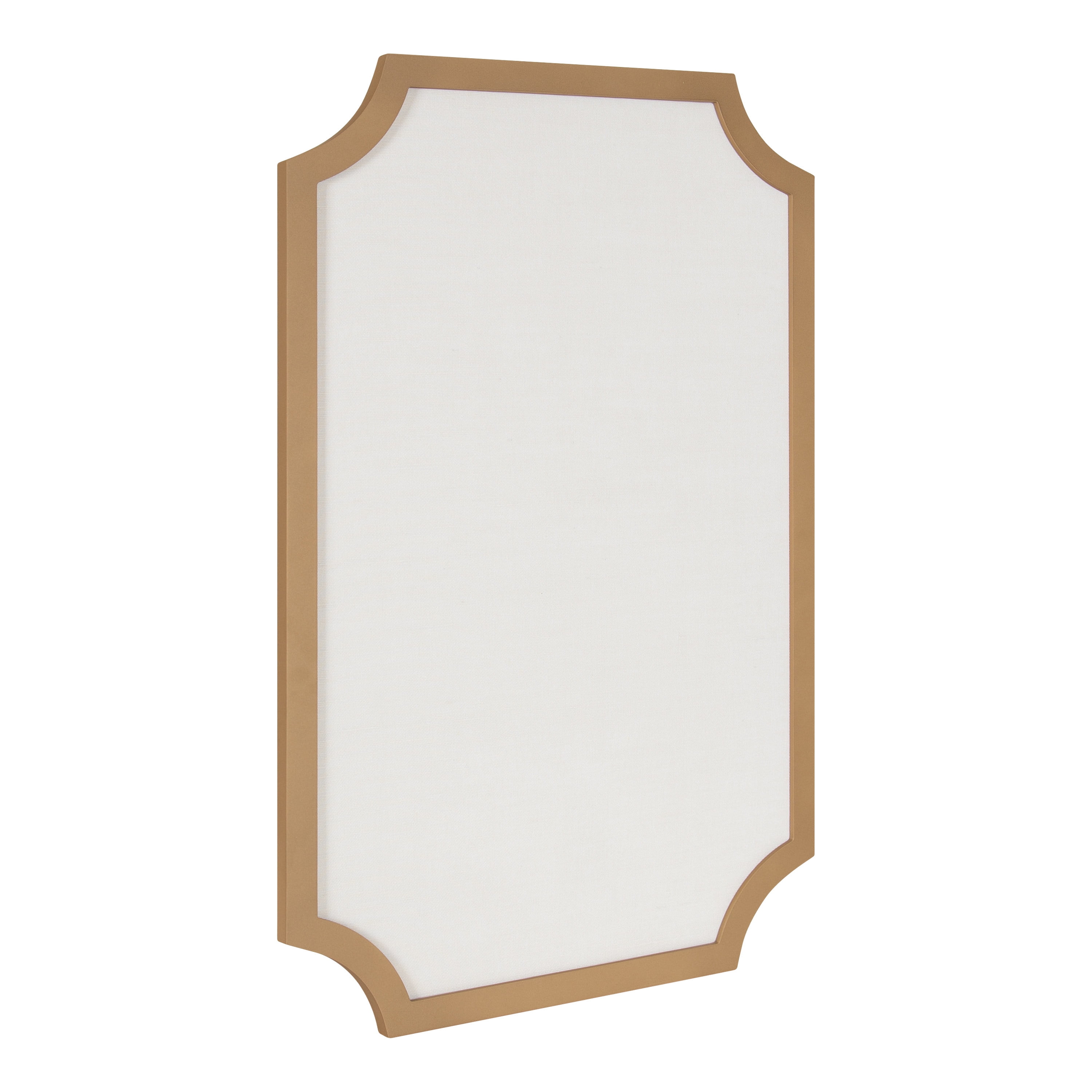 Kate and Laurel Holbrook Fabric Pinboard, 24 x 36, Gold, Organizational Memo Bulletin Board