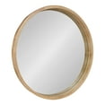 thumbnail image 1 of Kate and Laurel Hutton Round Decorative Large Modern Wood Frame Wall Mirror, 30 Inch Diameter, Natural Finish, 1 of 5