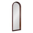 thumbnail image 1 of Kate and Laurel Hutton Transitional Arched Wall Mirror, 16 x 48, Walnut Brown, Sophisticated Wood Mirror for Wall, 1 of 8