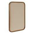 thumbnail image 1 of Kate and Laurel Hutton Transitional Pinboard, 20 x 30, Rustic Brown, Radius Rectangle Wall Organizer with Fabric Pinning Surface, 1 of 7