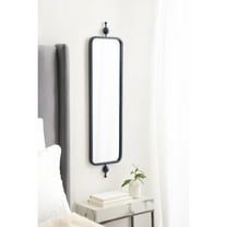 Kate and Laurel Kasota Traditional Slim Panel Wall Mirror, 9 x 36, Navy Blue, Vintage Tall Mirror for Use as Versatile Entryway or Bedroom Wall Decor