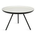 thumbnail image 1 of Kate and Laurel Laranya Modern Metal Coffee Table, 25 Inch Diameter, Black and White, Decorative Round Coffee Table for Display and Storage, 1 of 6