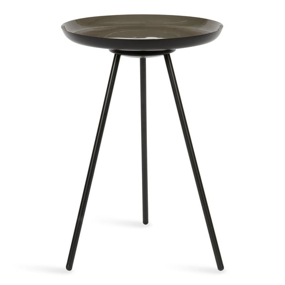 Kate and Laurel Laranya Modern Side Table, 15 x 15 x 22.5, Brown and Black, Chic Minimalist End Table