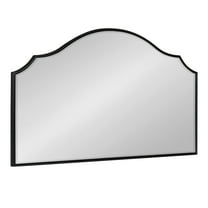 Kate and Laurel Leanna Glam Horizontal Wall Mirror, 20 x 30, Black, Sophisticated Large Mirror for Wall