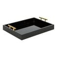thumbnail image 1 of Kate and Laurel Lipton Decorative Modern Rectangular Tray, 16.5 x 12.25, Black and Gold, Chic Serving Tray for Storage, Organization, and Display, 1 of 8
