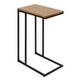 thumbnail image 1 of Kate and Laurel Lockridge Modern C-Shape End Table, 19 x 12 x 27, Rustic Brown and Black, Decorative Minimalist Accent Table for Storage and Display, 1 of 9