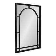 Kate and Laurel Lyla Modern Metal Framed Wall Mirror, 20 x 32, Black, Chic Arched Mirror for Wall