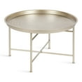 thumbnail image 1 of Kate and Laurel Mahdavi Modern Coffee Table, 26 x 26 x 16, Silver, Unique Coffee Table with Sophisticated Design, 1 of 8