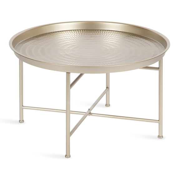 Kate and Laurel Mahdavi Modern Coffee Table, 26 x 26 x 16, Silver, Unique Coffee Table with Sophisticated Design