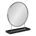 thumbnail image 1 of Kate and Laurel Maxfield Round Tabletop Mirror, Silver/Black 18x22, 1 of 11