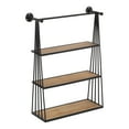 thumbnail image 1 of Kate and Laurel Metal Floating Shelves, Set of 1, 8" x 23.25", Rustic Brown, 1 of 3