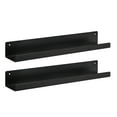 thumbnail image 1 of Kate and Laurel Mezzo Modern Metal Ledge Shelf Set, Black 2 Piece, 1 of 6