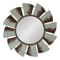 thumbnail image 1 of Kate and Laurel Millbrook Windmill Rustic Farmhouse Distressed Metal Wall Mirror, 32 Diameter, 1 of 5