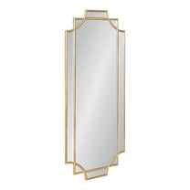 Kate and Laurel Minuette Glam Wall Mirror, 16 x 42, Gold, Elegant Traditional Home Decor With A Boho Charm