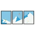 thumbnail image 1 of Kate and Laurel Sylvie Downhill Skier Framed Canvas Wall Art by Rocket Jack, Set Of 3, 18x24 Black, Cool Winter Decor, 1 of 7