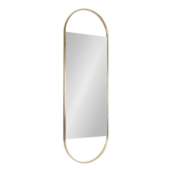 Kate and Laurel Nobles Framed Capsule Mirror, Gold 16x48