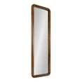 thumbnail image 1 of Kate and Laurel Pao Mid-Century Panel Wood Framed Wall Mirror, 16 x 48, Walnut Brown, Modern Full Length Mirror for Wall, 1 of 8