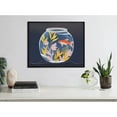 thumbnail image 1 of Kate and Laurel Pet Goldfish Cute Botanicals Fish Tank Framed Wall Art by The Creative Bunch Studio, 20x16 Black, Colorful Fish Bowl Art for Wall, 1 of 7