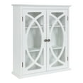 thumbnail image 1 of Kate and Laurel Quinlan Wood Wall Cabinet, 24 x 8 x 28, White, Decorative Traditional Storage Cabinet with Two Glass Doors and Three Interior Shelves, 1 of 9