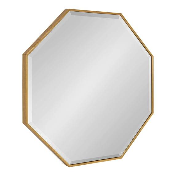Kate and Laurel Rhodes Glam Octagon Wall Mirror, 29" x 29", Gold, Modern Home Decor for Wall