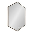 thumbnail image 1 of Kate and Laurel Rhodes Hexagon Wall Mirror, 24.75 x 36.75-Inches, Walnut Brown, 1 of 7