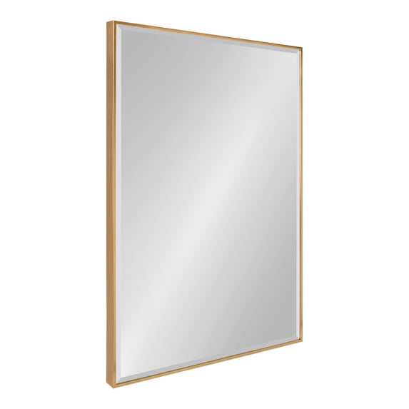 Kate and Laurel Rhodes Large Framed Decorative Rectangle Wall Mirror, 24.75x36.75 Gold