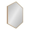 thumbnail image 1 of Kate and Laurel Rhodes Modern Hexagon Wall Mirror, 22 x 31, Natural Teak, Chic Geometric Mirror for Wall, 1 of 8