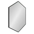 thumbnail image 1 of Kate and Laurel Rhodes Modern Hexagon Wall Mirror, 31" x 22", Black, Chic Geometric Wall Mirror, 1 of 8