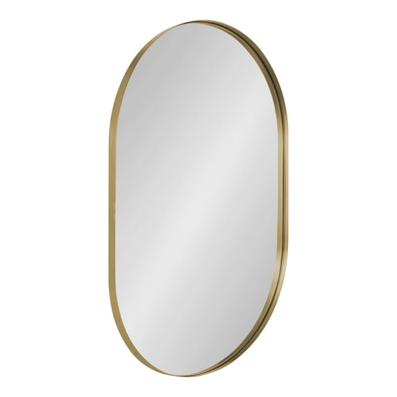 Kate and Laurel Rollo Capsule Framed Wall Mirror, Gold 20x30