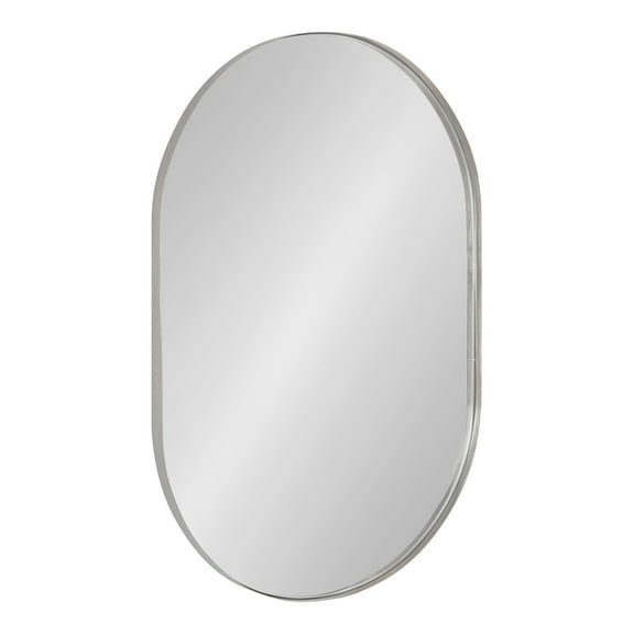 Kate and Laurel Rollo Capsule Framed Wall Mirror, Silver 20x30
