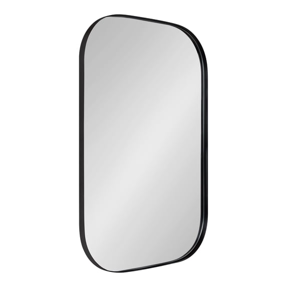 Kate and Laurel Rollo Decorative Framed Wall Mirror, Black 20x30