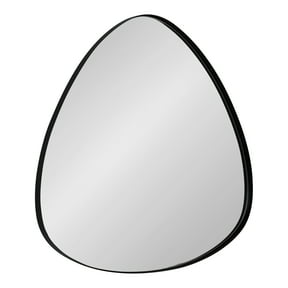 Kate and Laurel Rollo Framed Triangle Mirror, Black 24x24