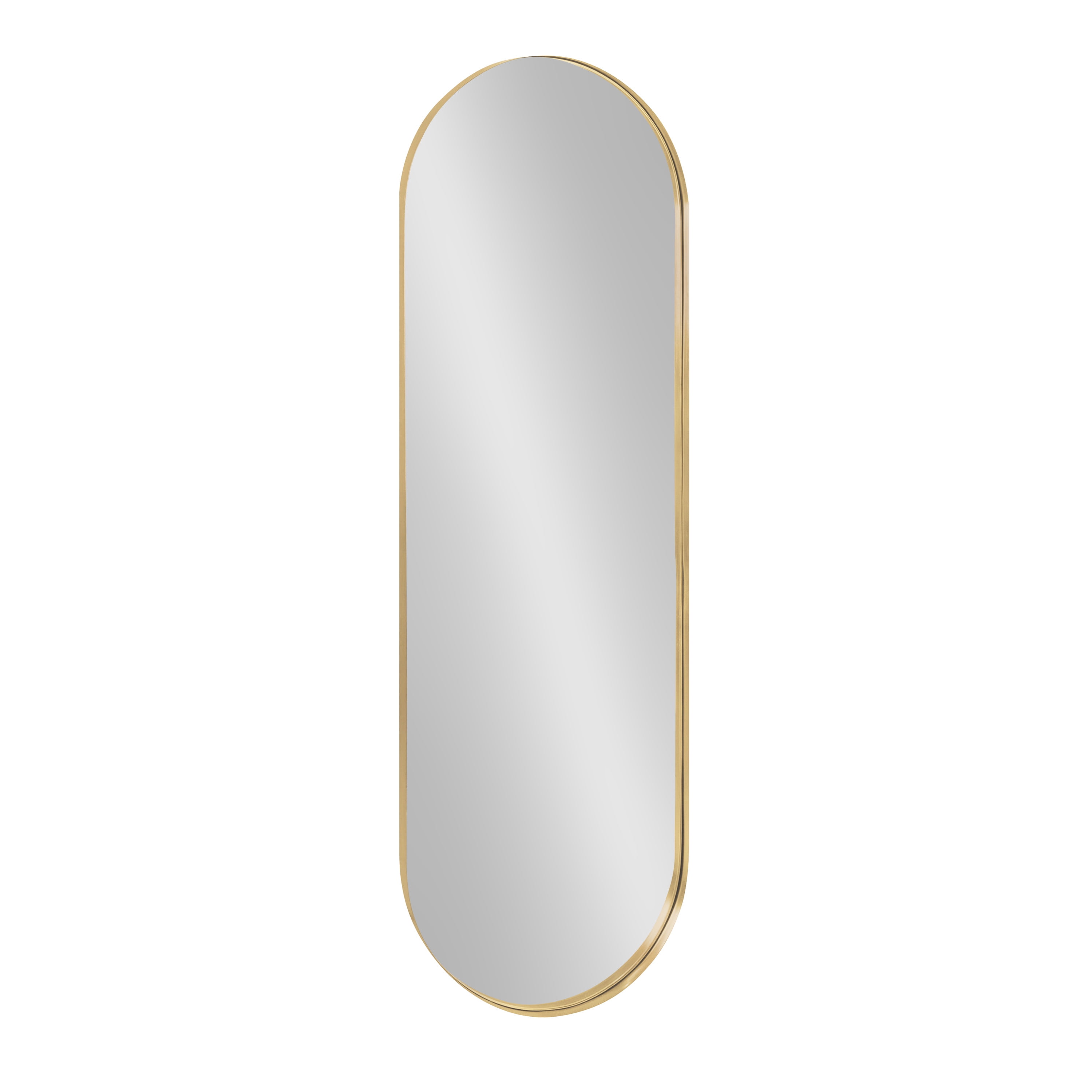 Gold Full-Length Oval Capsule Wall Mirror