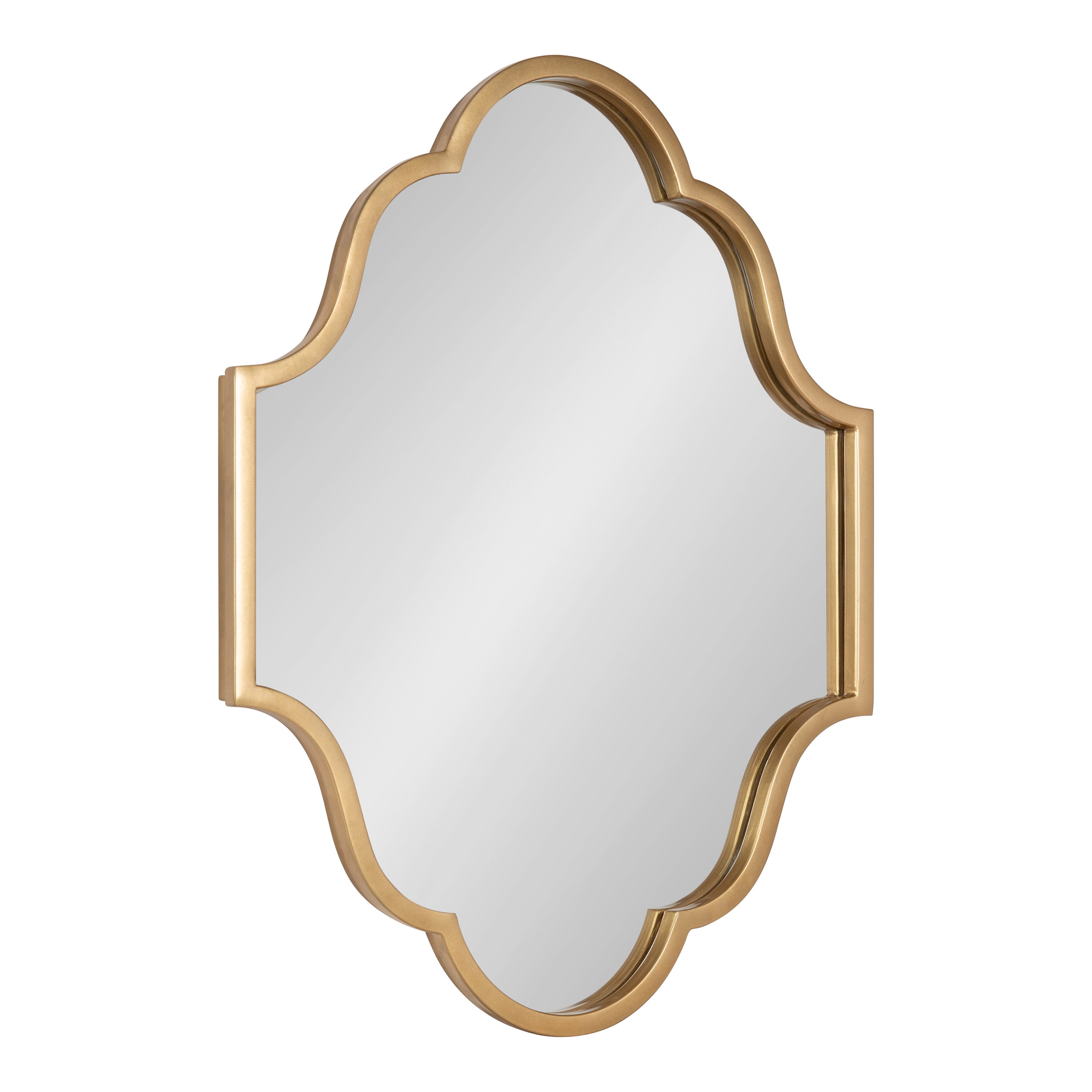 Gold Scalloped Iron Framed Wall Mirror, 18x24