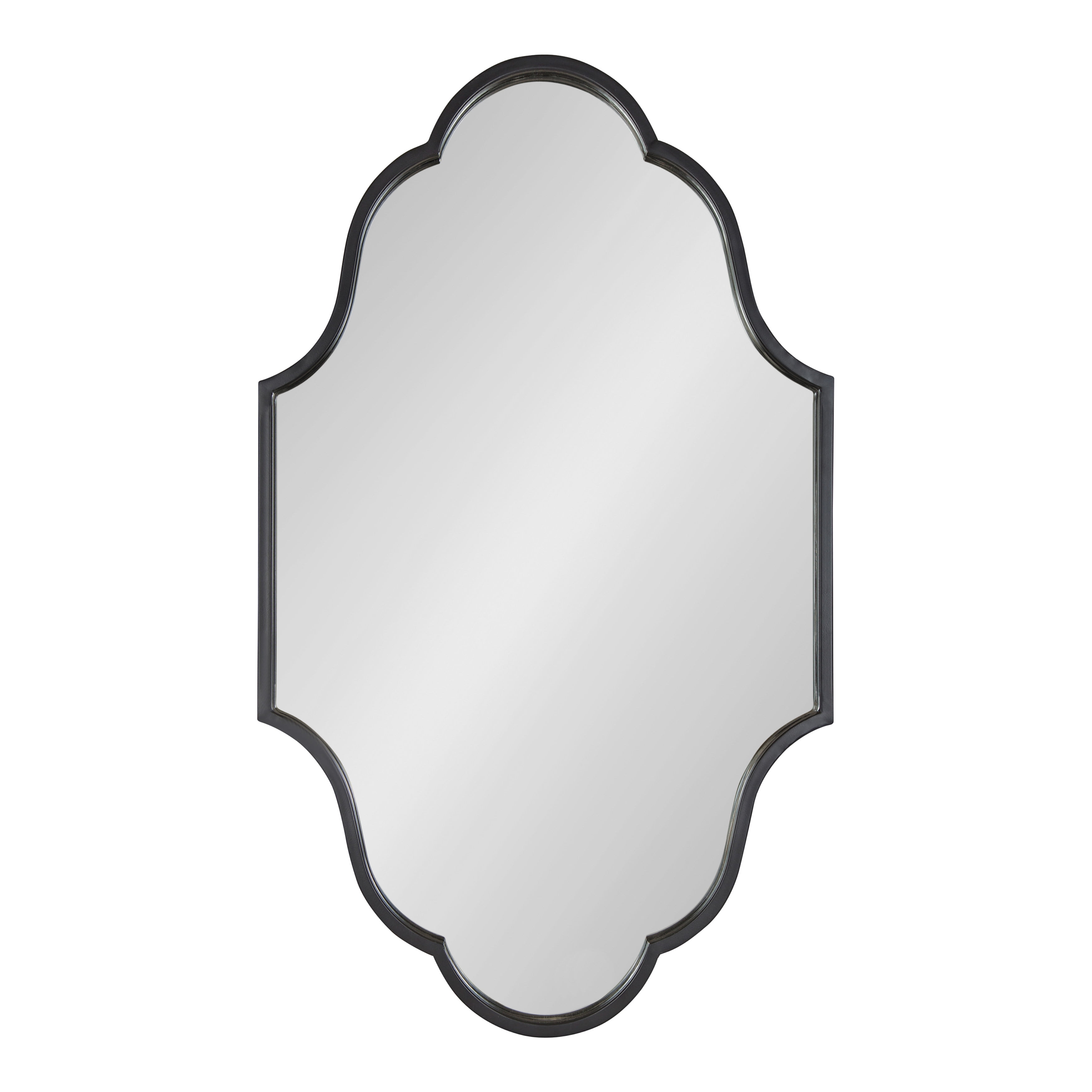 Rowla Black Scalloped Full Length Wall Mirror
