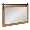 thumbnail image 1 of Kate and Laurel Samuels Rustic Wood Framed Wall Mirror, 37.5 x 26.75, Rustic Brown and Dark Charcoal, Functional Farmhouse Mirror for Display, 1 of 9