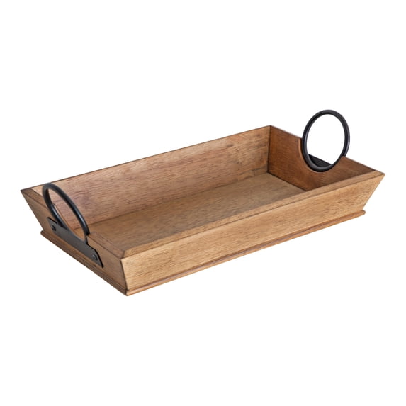 Kate and Laurel Stillright Wood Decorative Tray, Natural 17x10