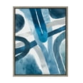 thumbnail image 1 of Kate and Laurel Sylvie Abstract Blue And Gray Watercolor Framed Canvas Wall Art, 18x24 Gray, 1 of 6