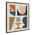 thumbnail image 1 of Kate and Laurel Sylvie Abstract Mid Century I Framed Canvas Wall Art by Rachel Lee of My Dream Wall, 30x30 Brown, Modern Geometric Art Wall Décor, 1 of 6